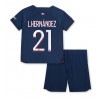 Paris Saint-Germain Lucas Hernandez #21 Heimtrikot 2023-24 Kurzarm (+ kurze hosen)